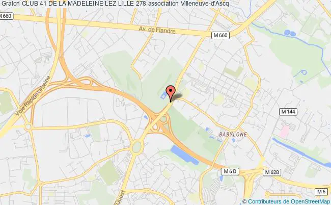 plan association Club 41 De La Madeleine Lez Lille 278 Marcq-en-Baroeul
