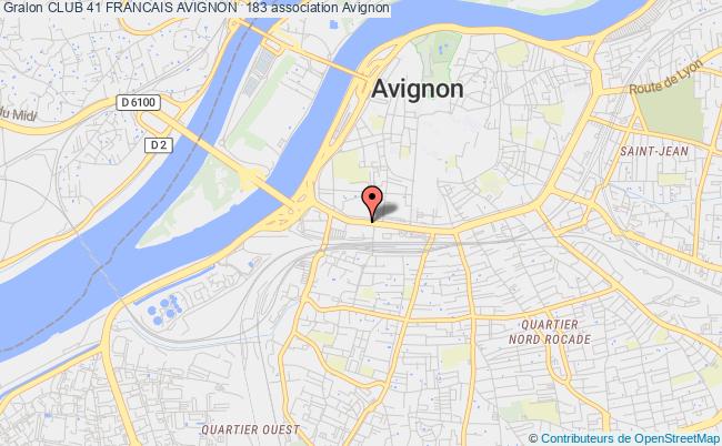 plan association Club 41 Francais Avignon  183 Avignon