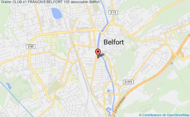 plan association Club 41 Francais Belfort 103 Belfort