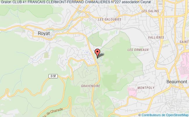 plan association Club 41 Francais Clermont-ferrand Chamalieres N°227 Ceyrat