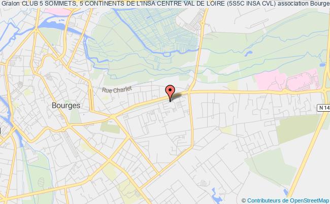 plan association Club 5 Sommets, 5 Continents De L'insa Centre Val De Loire (5s5c Insa Cvl) Bourges cedex