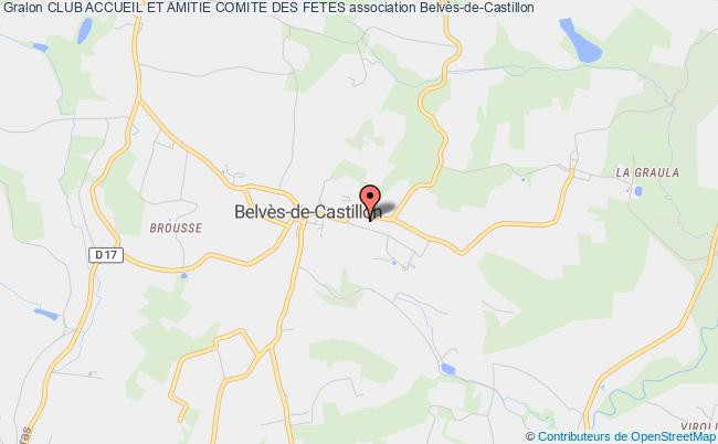 plan association Club Accueil Et Amitie Comite Des Fetes Belvès-de-Castillon