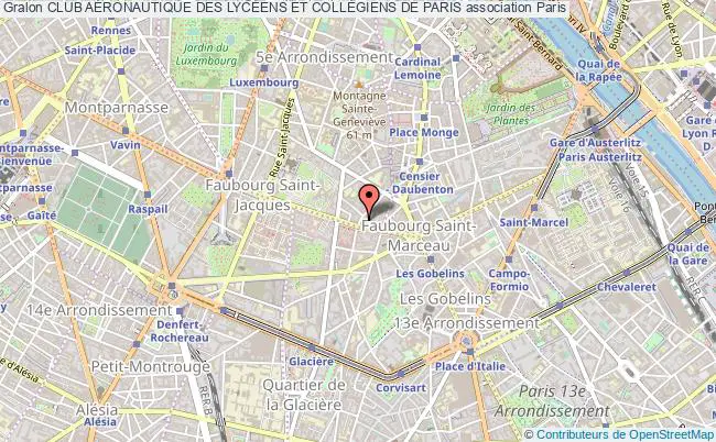 plan association Club AÉronautique Des LycÉens Et CollÉgiens De Paris Paris