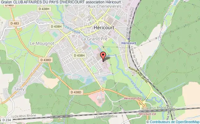 plan association Club Affaires Du Pays D'hÉricourt Héricourt