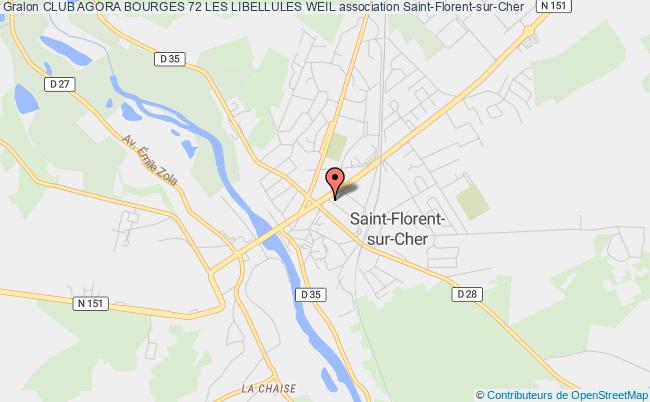 plan association Club Agora Bourges 72 Les Libellules Weil Saint-Florent-sur-Cher