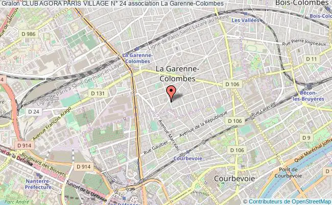 plan association Club Agora Paris Village N° 24 La    Garenne-Colombes