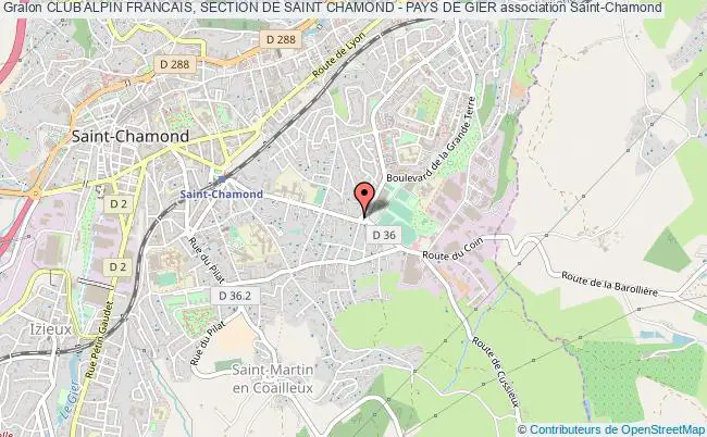 plan association Club Alpin Francais, Section De Saint Chamond - Pays De Gier Saint-Chamond