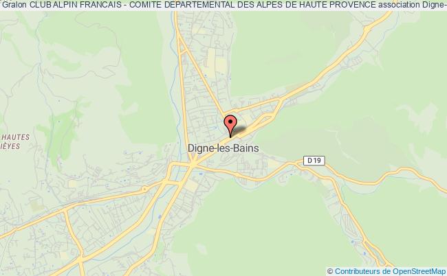 plan association Club Alpin Francais - Comite Departemental Des Alpes De Haute Provence Digne-les-Bains