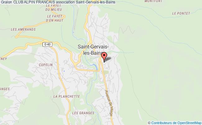 plan association Club Alpin Francais Saint-Gervais-les-Bains
