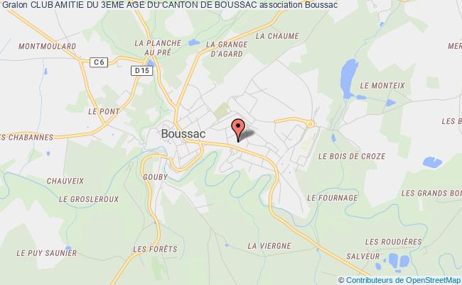 plan association Club Amitie Du 3eme Age Du Canton De Boussac Boussac