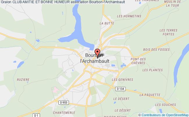 plan association Club Amitie Et Bonne Humeur Bourbon-l'Archambault