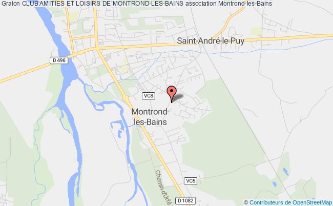 plan association Club Amities Et Loisirs De Montrond-les-bains Montrond-les-Bains