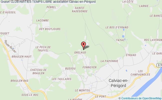 plan association Club Amities Temps Libre Calviac-en-Périgord