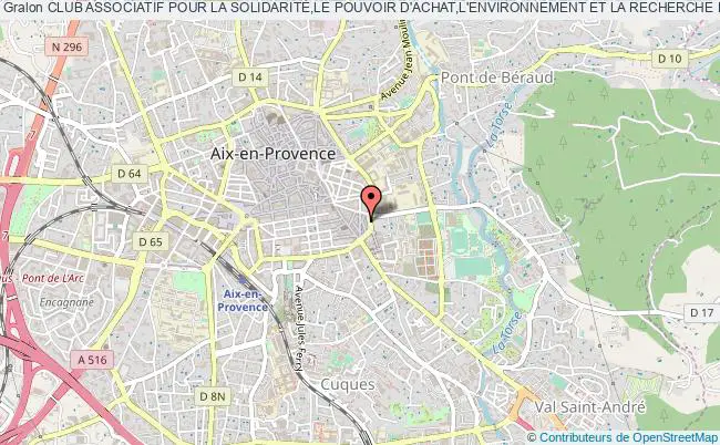 plan association Club Associatif Pour La SolidaritÉ,le Pouvoir D'achat,l'environnement Et La Recherche En Écologie (caspere) Aix-en-Provence