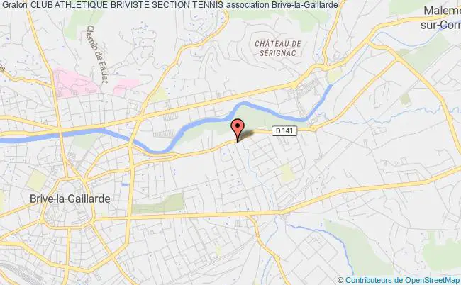 plan association Club Athletique Briviste Section Tennis Brive-la-Gaillarde