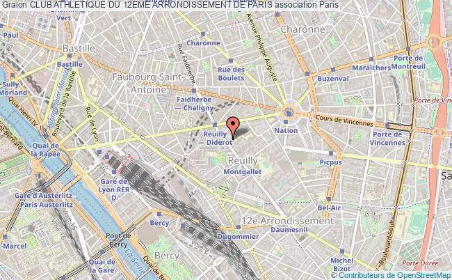 plan association Club Athletique Du 12eme Arrondissement De Paris Paris