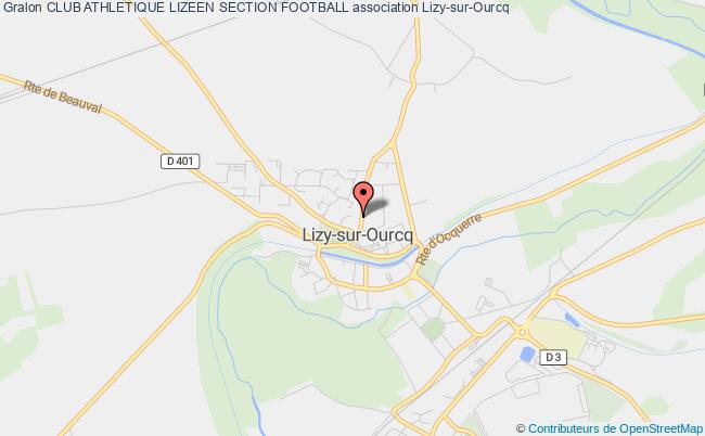 plan association Club Athletique Lizeen Section Football Lizy-sur-Ourcq