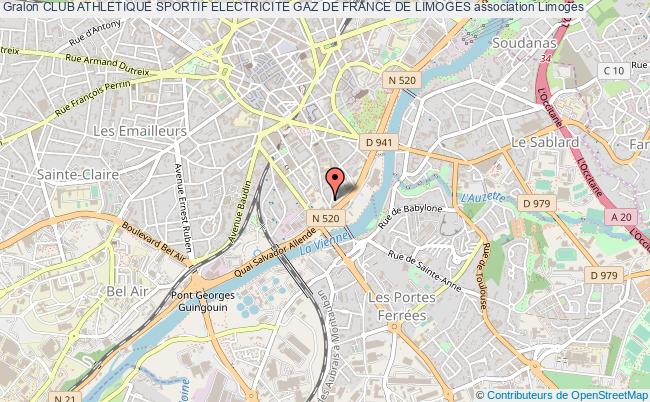 plan association Club Athletique Sportif Electricite Gaz De France De Limoges Limoges