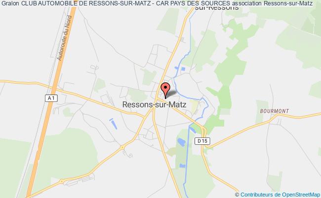 plan association Club Automobile De Ressons-sur-matz - Car Pays Des Sources Ressons-sur-Matz