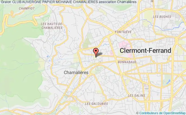 plan association Club Auvergne Papier Monnaie Chamalieres Chamalières