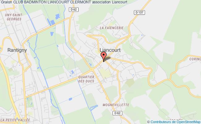 plan association Club Badminton Liancourt Clermont Liancourt