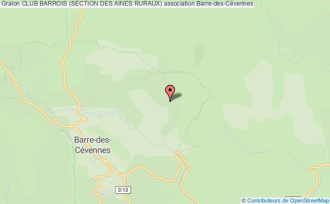 plan association Club Barrois (section Des Aines Ruraux) Barre-des-Cévennes