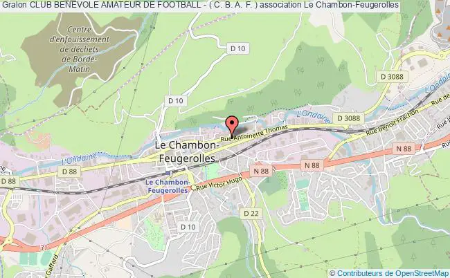 plan association Club Benevole Amateur De Football - ( C. B. A. F. ) Le Chambon-Feugerolles