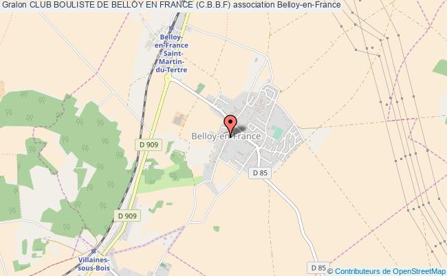 plan association Club Bouliste De Belloy En France (c.b.b.f) Belloy-en-France
