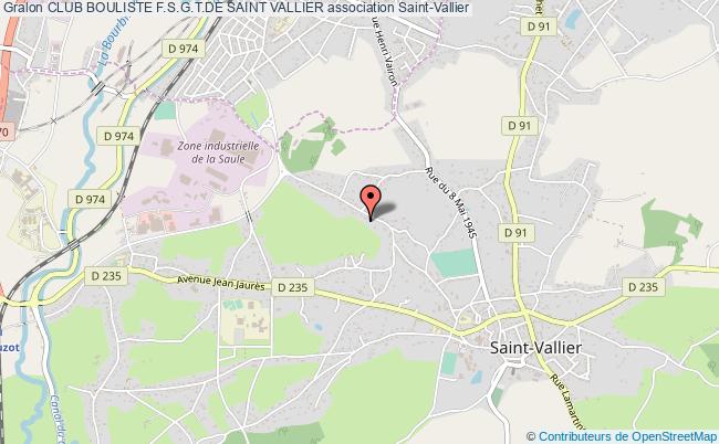plan association Club Bouliste F.s.g.t.de Saint Vallier Saint-Vallier