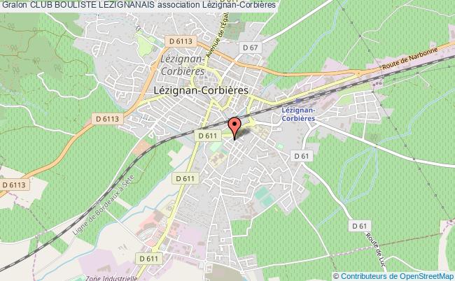 plan association Club Bouliste Lezignanais Lézignan-Corbières