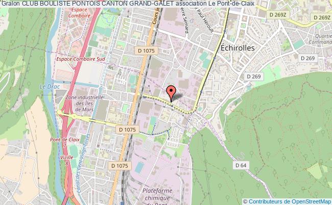 plan association Club Bouliste Pontois Canton Grand-galet Le Pont-de-Claix