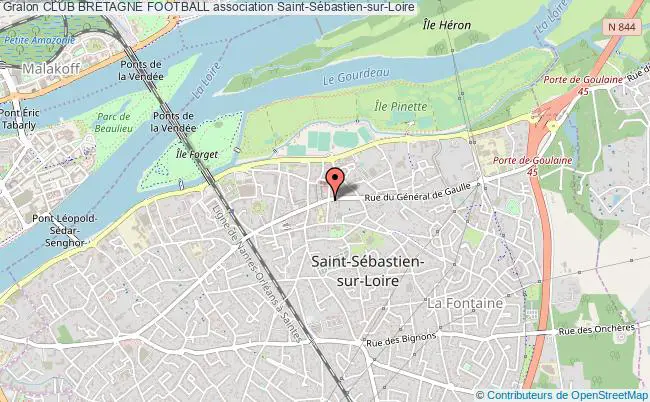 plan association Club Bretagne Football Saint-Sébastien-sur-Loire