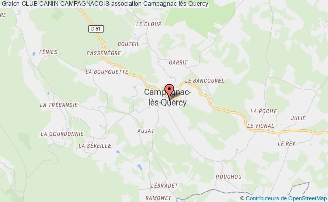 plan association Club Canin Campagnacois Campagnac-lès-Quercy