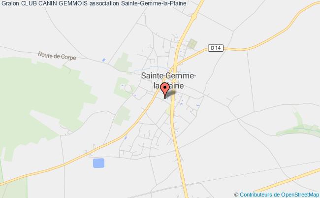 plan association Club Canin Gemmois Sainte-Gemme-la-Plaine