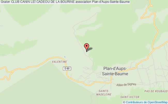 plan association Club Canin LeÏ Cadeou De La Bourine Plan-d'Aups-Sainte-Baume