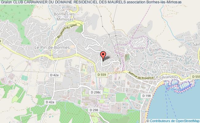 plan association Club Caravanier Du Domaine Residenciel Des Maurels Bormes-les-Mimosas
