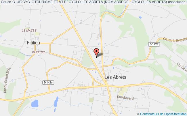 plan association Club Cyclotourisme Et Vtt - Cyclo Les Abrets (nom Abrege : Cyclo Les Abrets) Les Abrets