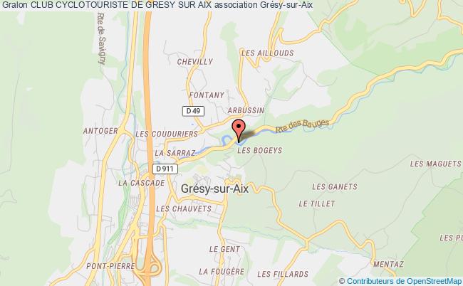 plan association Club Cyclotouriste De Gresy Sur Aix Grésy-sur-Aix