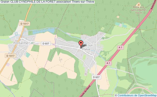 plan association Club Cynophile De La Foret Thiers-sur-Thève