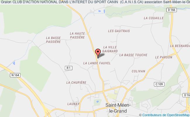 plan association Club D'action National Dans L'interet Du Sport Canin  (c.a.n.i.s.ca) Saint-Méen-le-Grand