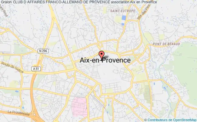 plan association Club D Affaires Franco-allemand De Provence Aix-en-Provence