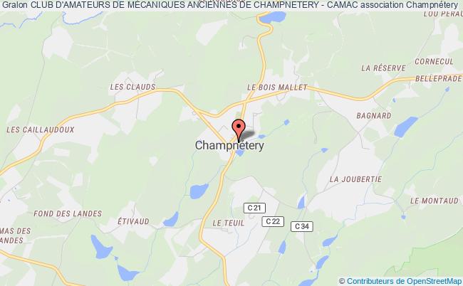 plan association Club D'amateurs De MÉcaniques Anciennes De Champnetery - Camac Champnétery