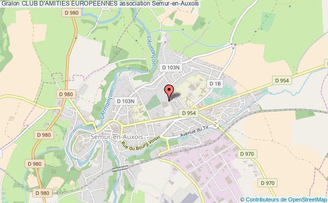 plan association Club D'amities Europeennes Semur-en-Auxois