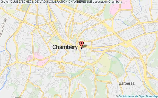 plan association Club D'echecs De L'agglomeration Chamberienne Chambéry