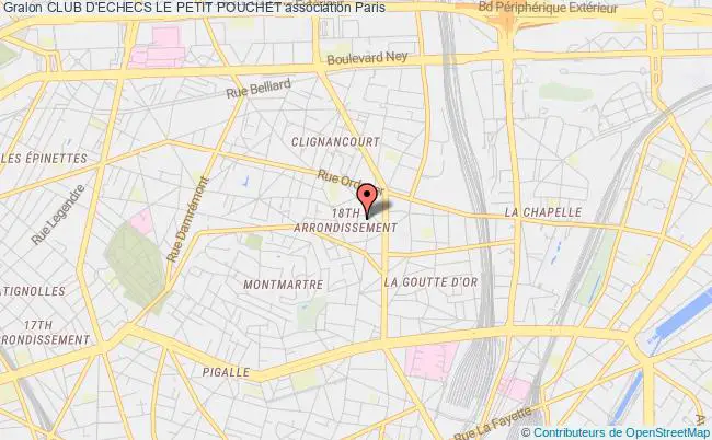 plan association Club D'echecs Le Petit Pouchet Paris