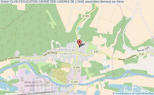 plan association Club D'education Canine Des LisiÈres De L'oise Berneuil-sur-Aisne
