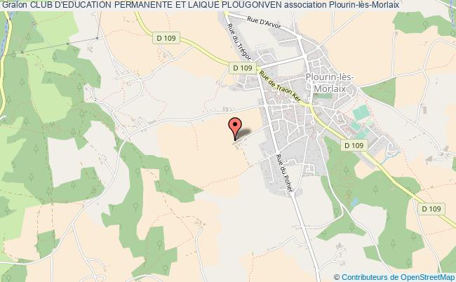 plan association Club D'education Permanente Et Laique Plougonven Plourin-lès-Morlaix