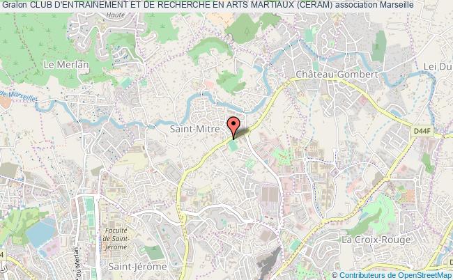 plan association Club D'entrainement Et De Recherche En Arts Martiaux (ceram) Marseille