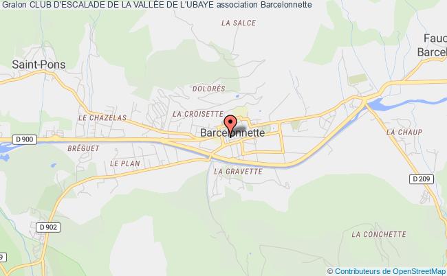 plan association Club D'escalade De La VallÉe De L'ubaye Barcelonnette
