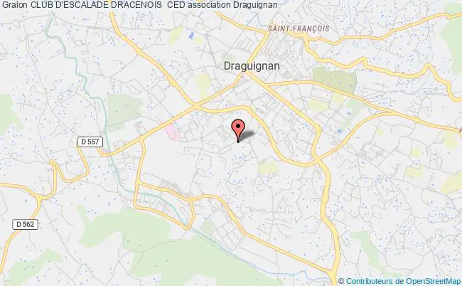 plan association Club D'escalade Dracenois  Ced Draguignan